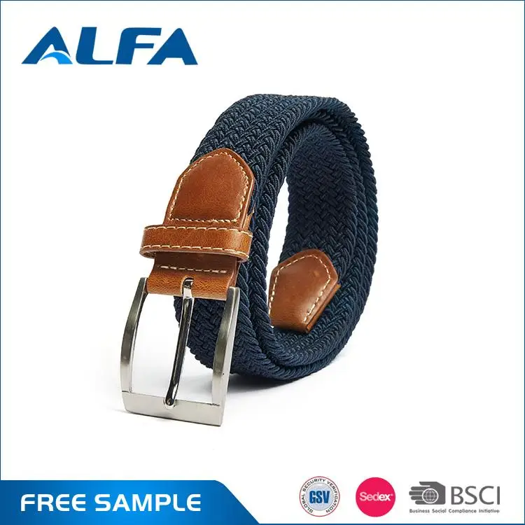 Альфа World Best Продавая Продукты Многоцветный Мужчины Повседневная Вязать Плетеный Эластичный Стрейч Ремень Для Джинсов
