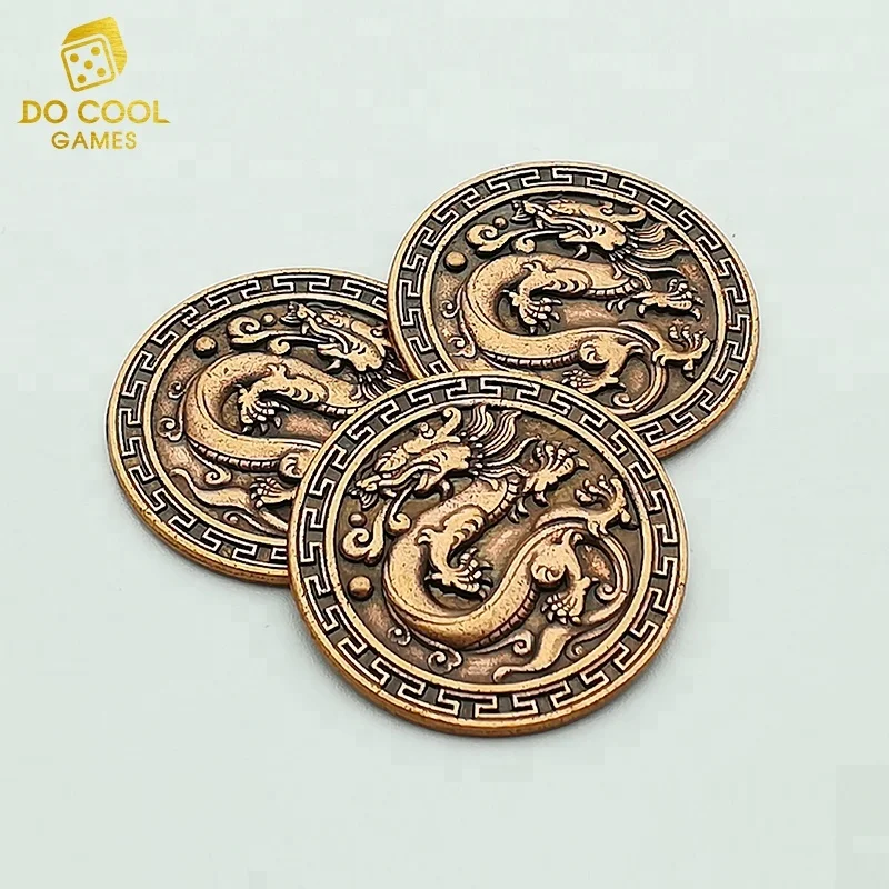 Custom dia casting card game metal token