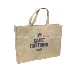 New beautiful custom printed jute bag cocoa beans color quality logo jute bags