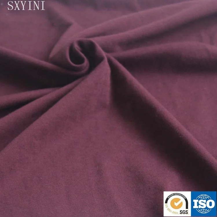 
high quality organic cotton elastic dyed knitted fabric 