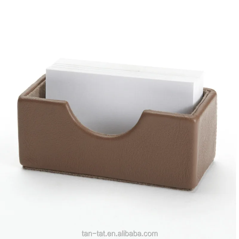 
Black Genuine Leather Paper Tray Office Decor 