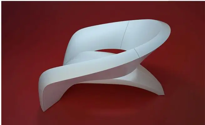 Nordic yelleer armchair with relax chaise lounge chair for the living room