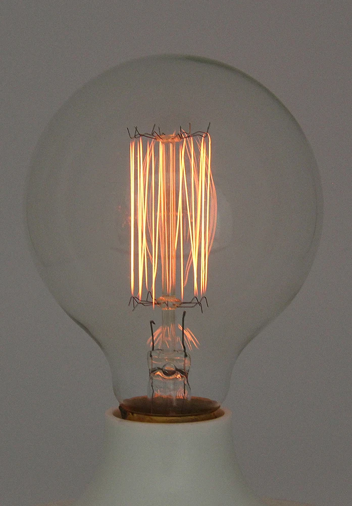 G80 E26 clear incandescent carbon filament vintage wall lamp bulb