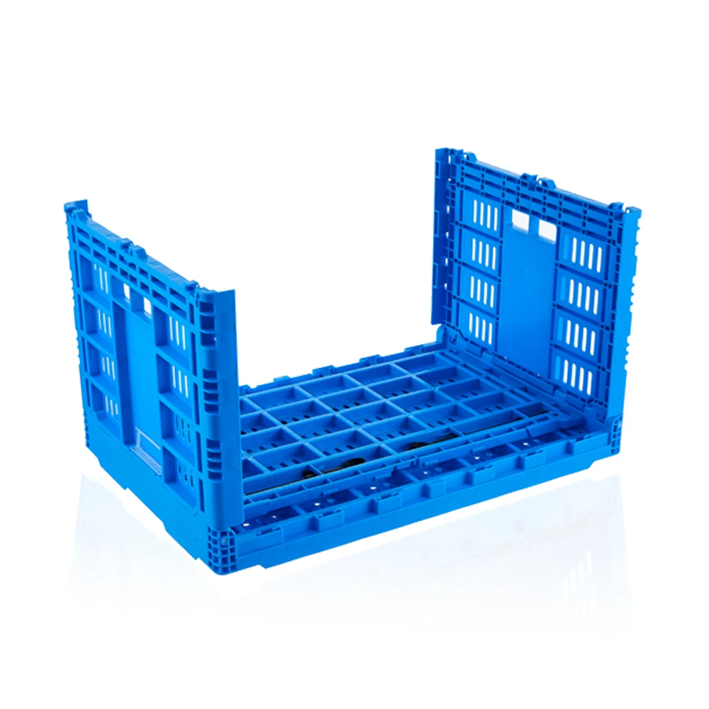Large foldable equipment to produce divided plastic crate