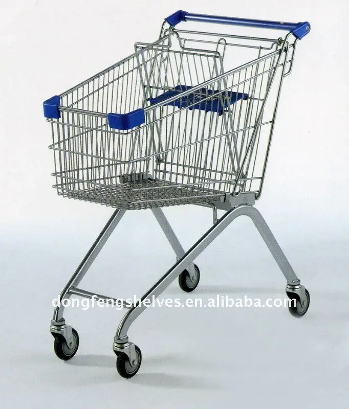 hot sale metal supermarket shopping cart trolley