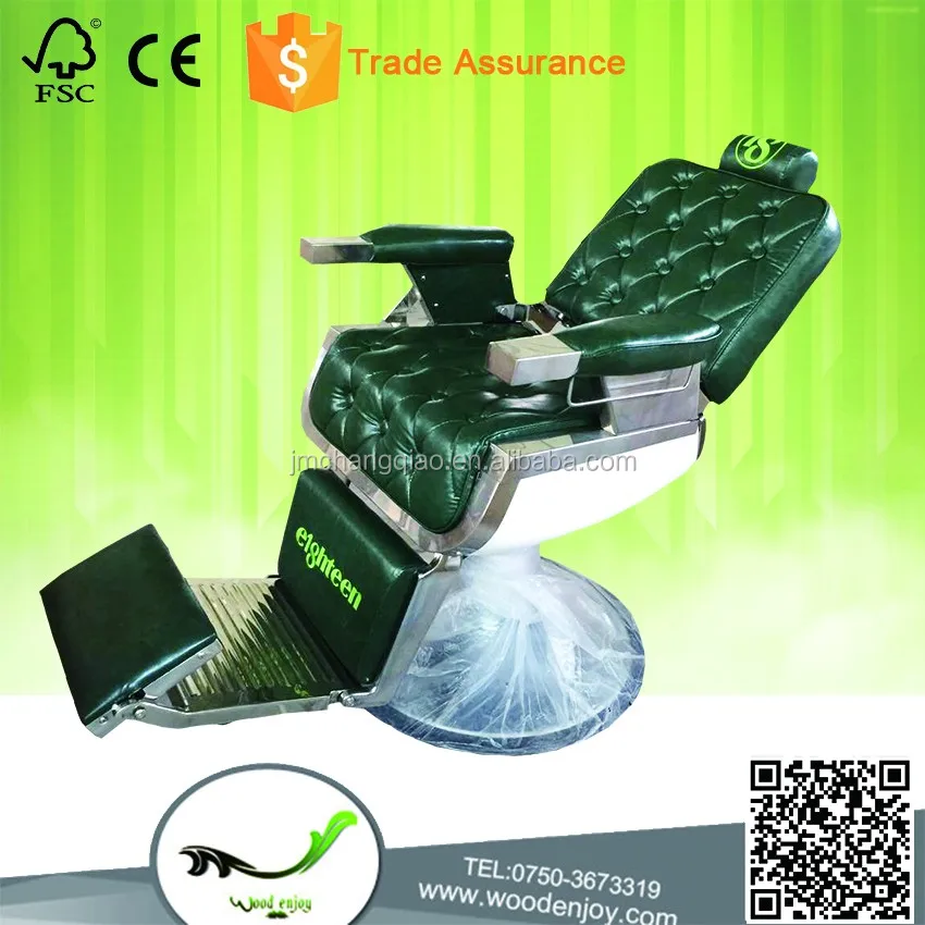 All stainless steel big barber chair/classic red barber chair