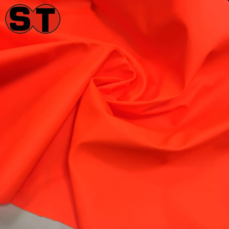 Knitted Fabric with Fluorescent Transfer Hi-vis En20471 Neon Orange Yellow Pu Membrane Film Safety Vest Traffic Police Uniform