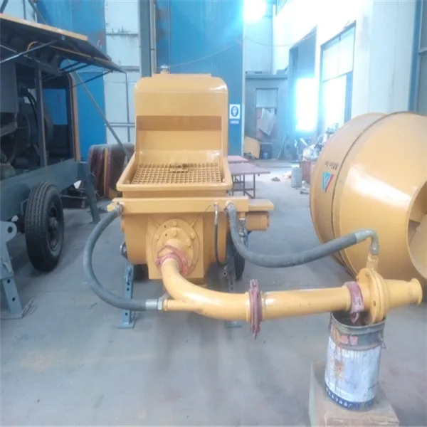 concrete and cement spray on the wall and with diesel engine power machine