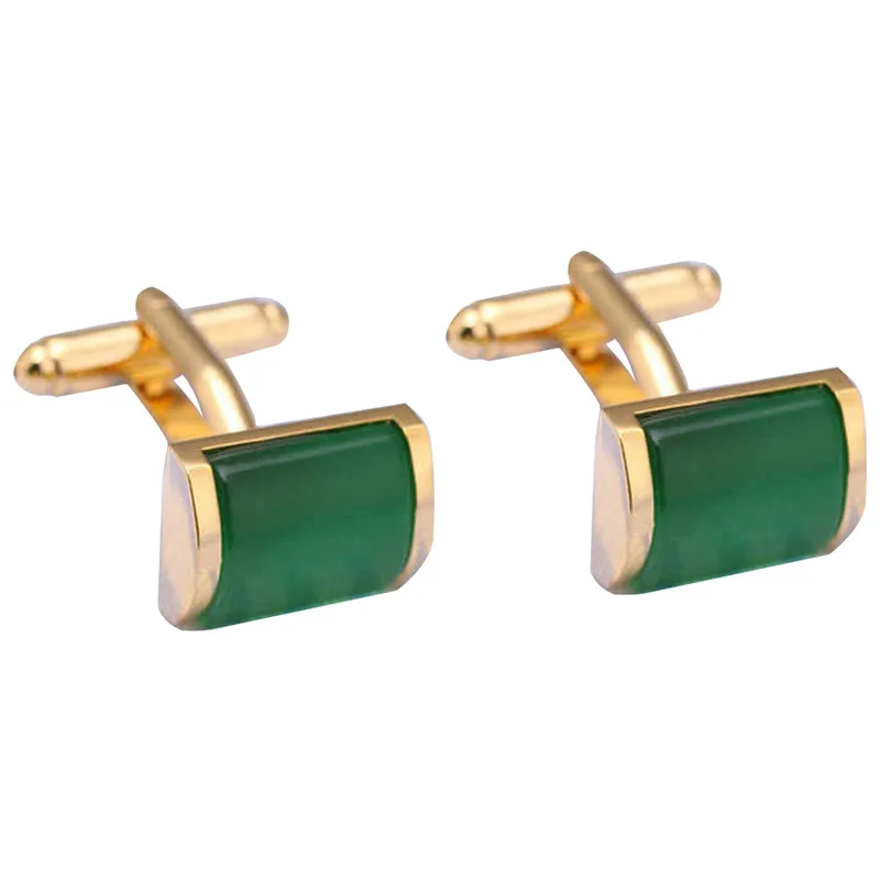 factory direct price custom metal logo engraved blanks gemstone brand cufflink