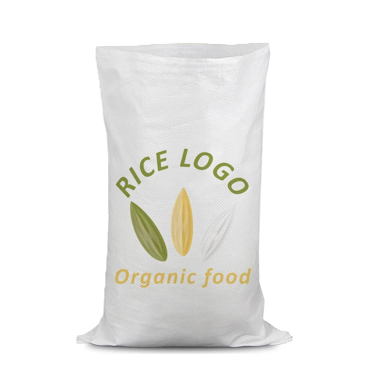 Factory price for 25kg 50kg grain rice wheat flour packaging pp woven bag