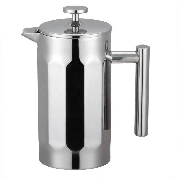 Stainless steel double wall portable maker french press copper coffee press