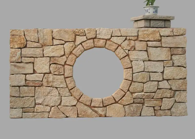 Yellow sandstone flagstone castle stone for sales
