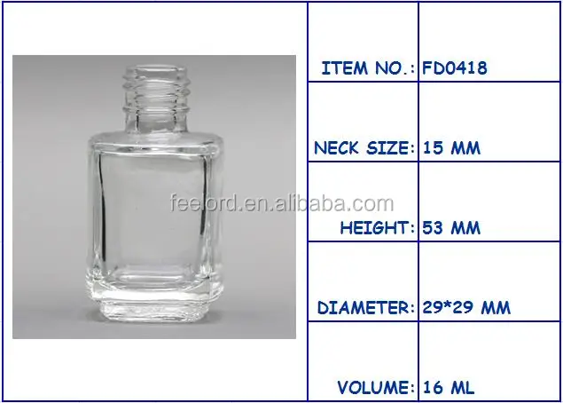 16ml gel nail polish bottle FD0418 OEM private logo clear nail polish bottle custom empty cosmetic nail polish packaging bottle