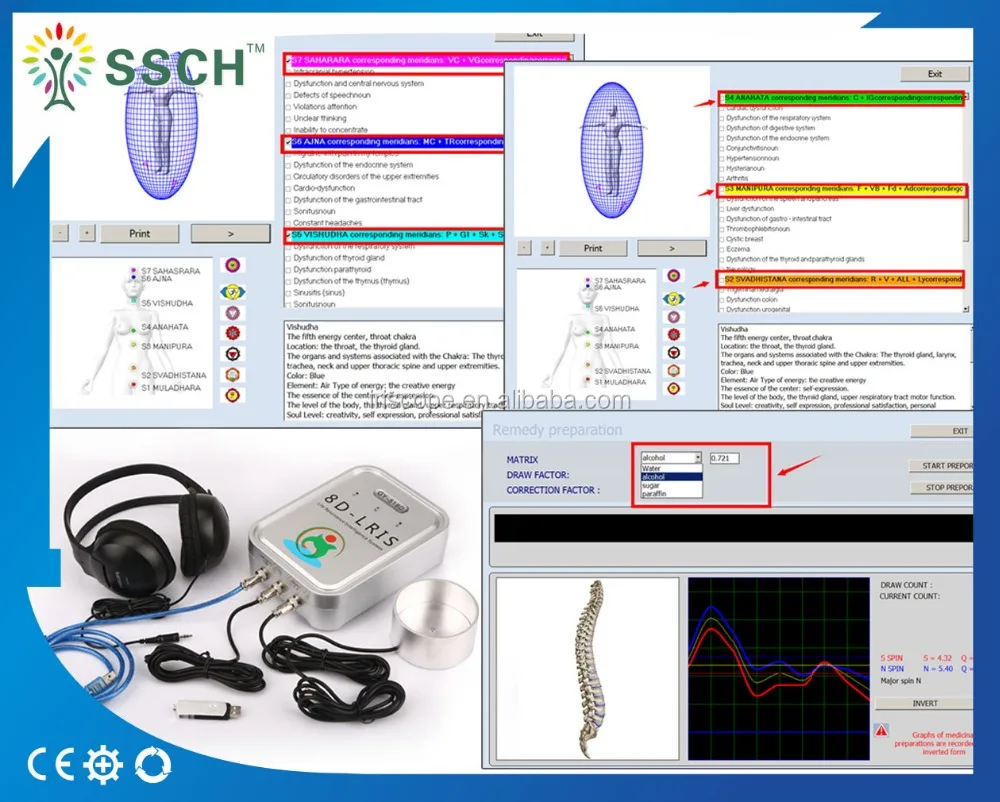 8D NLS body health analyzer with Aura and chakra software