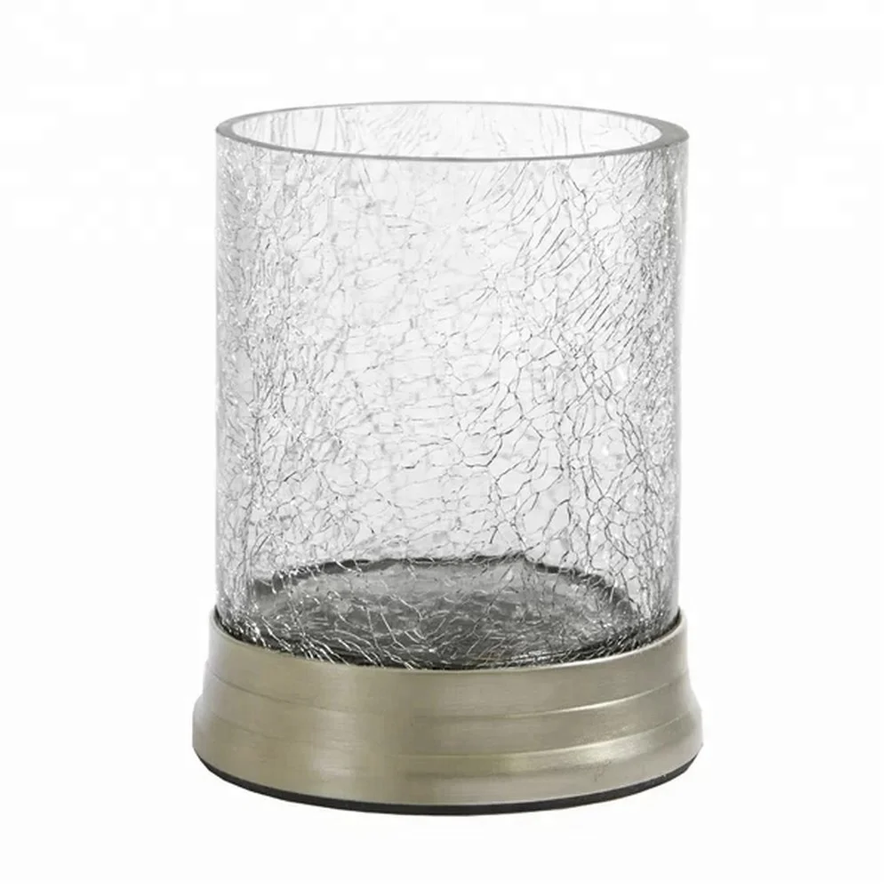 2024 Hottest China New Products Luxury Crackle Glass Bathroom Accessories Sets of 7 pcs Bath Acc