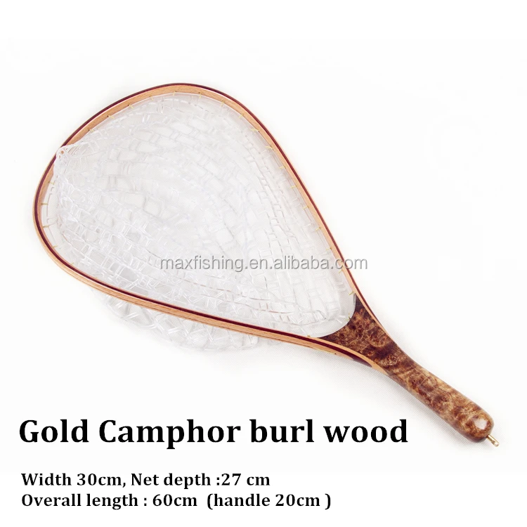 Rubber Wooden landing net