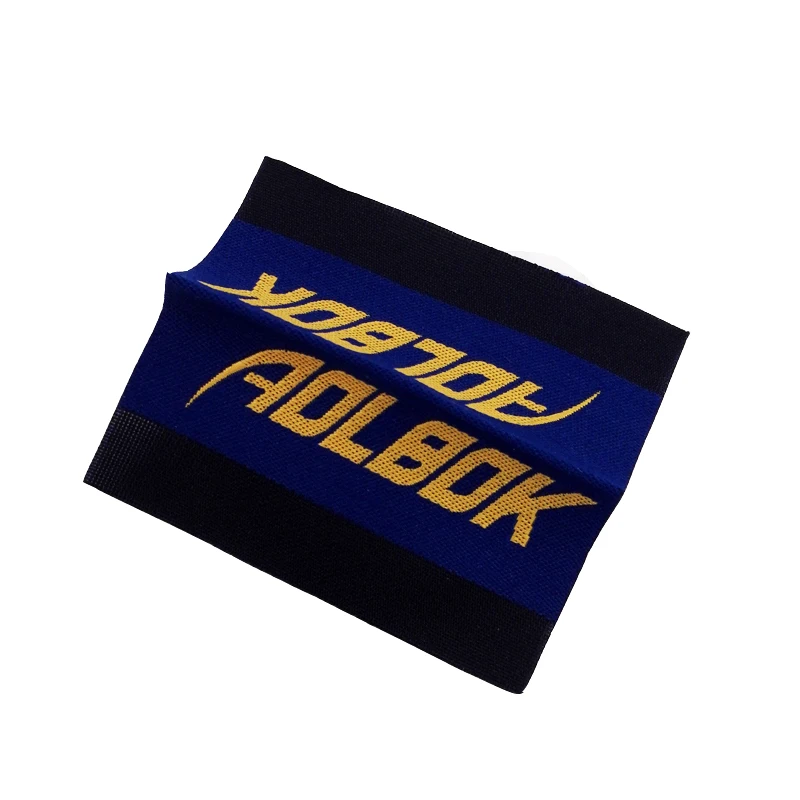 Wholesale Custom Logo Woven Brand Label Clothing Fabric Flag label Hem Tag Sewing Garment Accessories