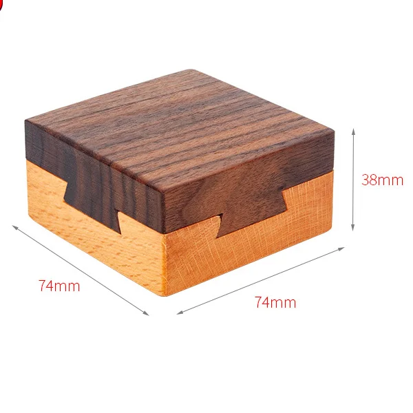 2019 New toys puzzle wooden walnut secret box compartment hidden diamond gift surprise brain teaser