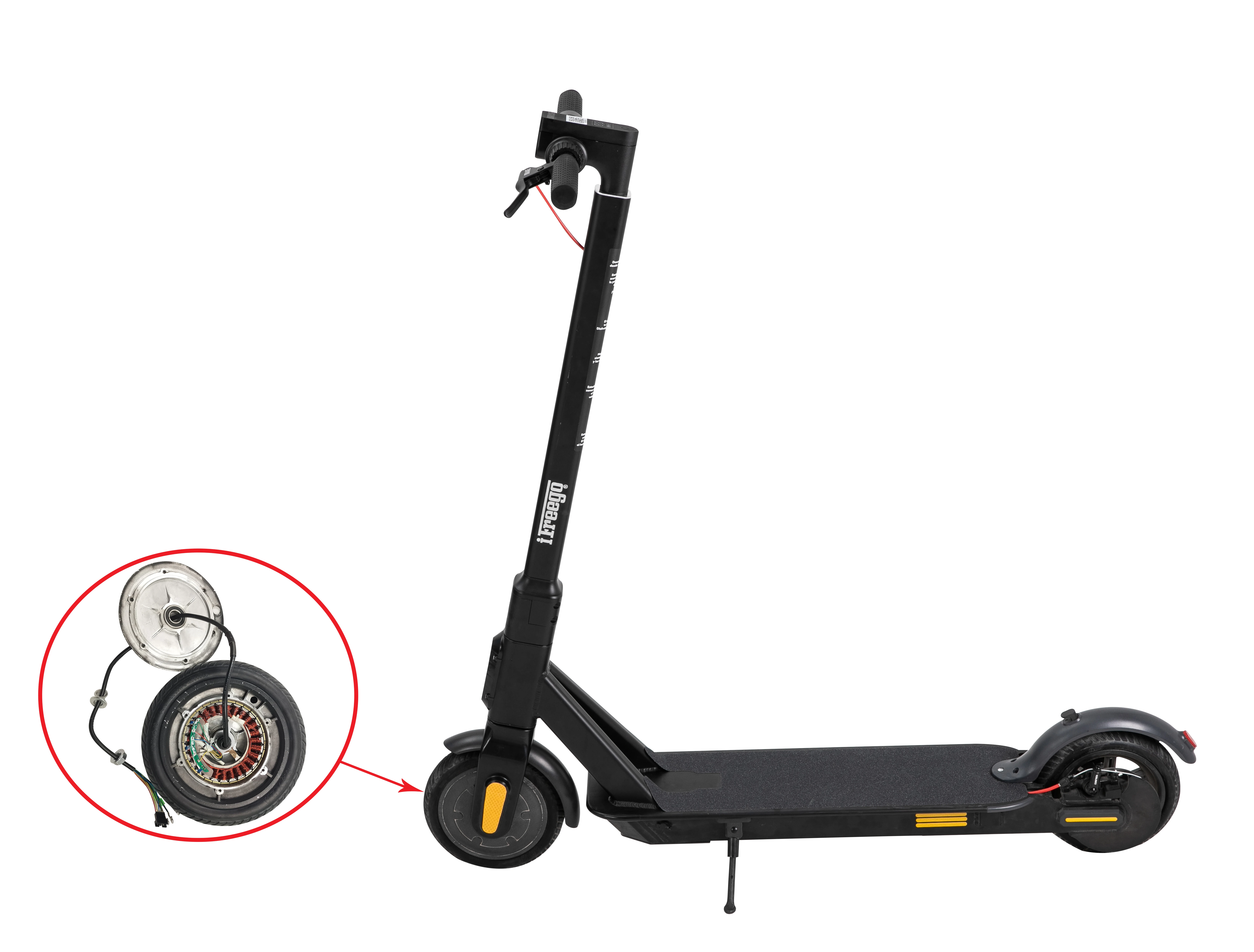 High Quality 36V 350W 8.5 Inch Brushless Gearless Electric Scooter  Motor Ebike Brushless,Shared Scooter Gearless Hub Motor