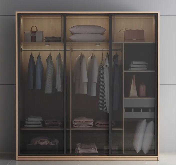 luxury design bedroom mdf cheap wooden wardrobe closet