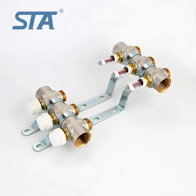 
STA.6157 china suppliers Brass Forging Water heating Valve Heater manifold HVAC System 