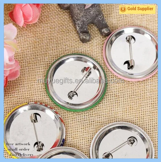 
Custom Logo button badge with safty Pin 