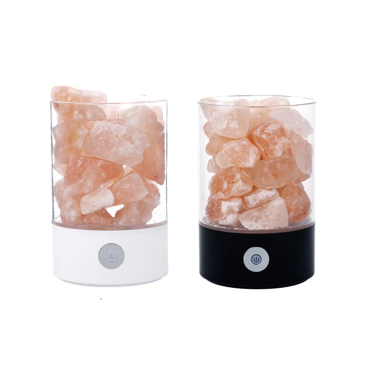 Dimmable USB Hymalain Sea Salt Crystal LED Desk Nightlight with Touch Dimmer Control Adjustable 7 Color Changing Night Light