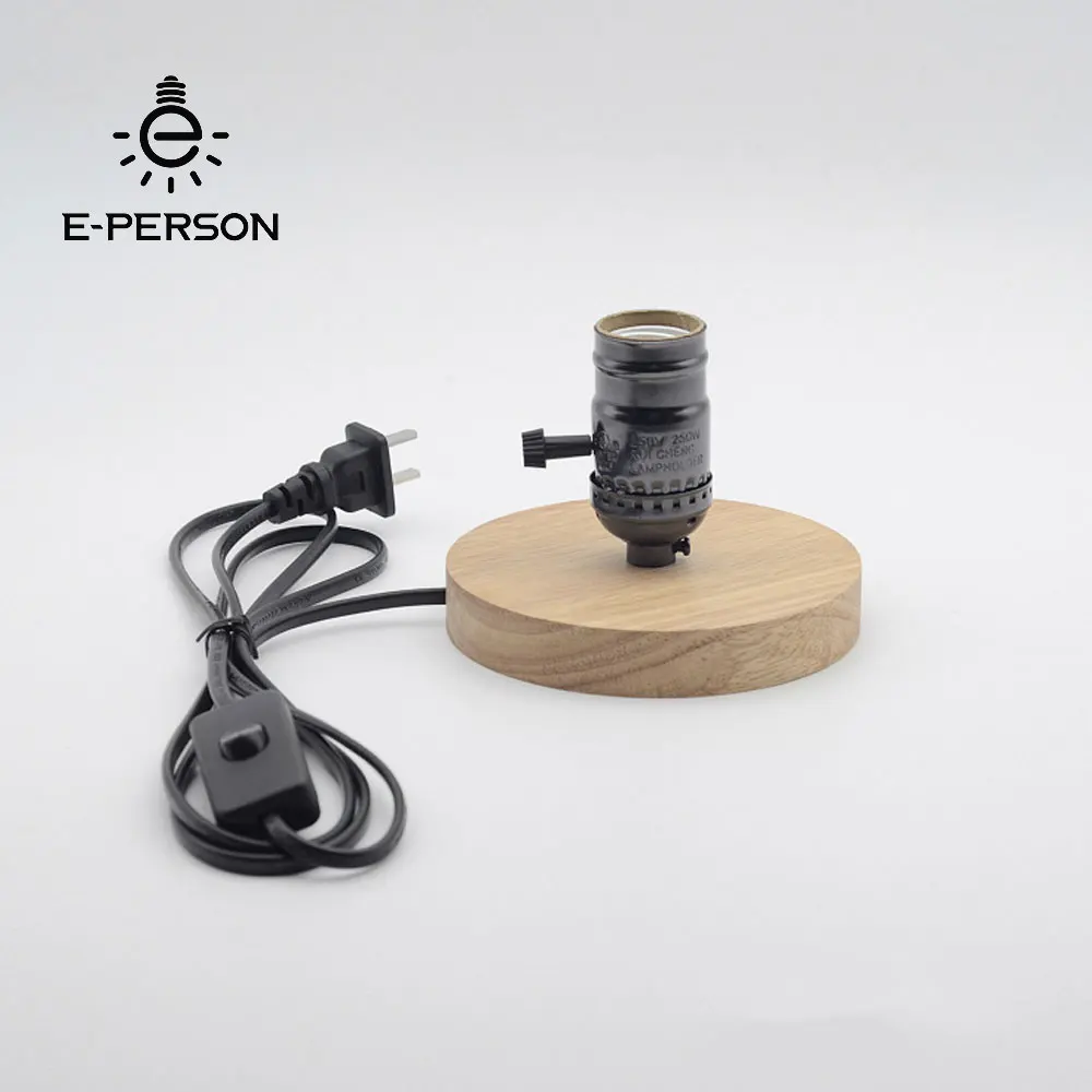 Wood sconce Fully Dimmable Table Desk Lamp with In-Line Switch Great Addition to Table, Desk and Bookshelf