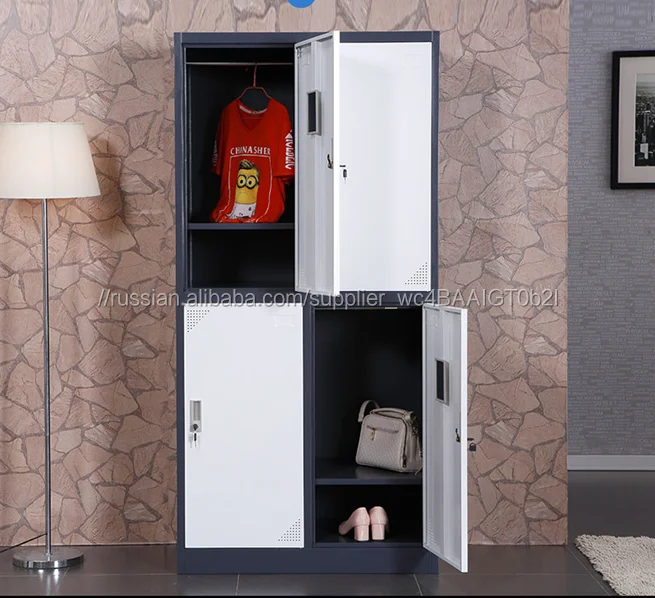 Заводская цена; оптовая продажа мебель для спальни 2 Tier 4 двери kd стальной шкафчик