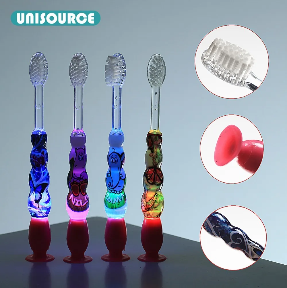 Kids sparkle flashing LED toothbrush for travel
