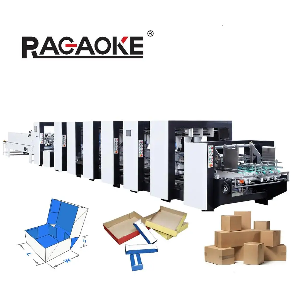 Automatic crash lock bottom folder gluer machine for cardboard (GK-1200PCS/1450PCS/1800PCS)