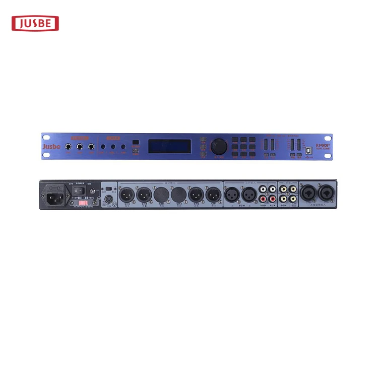 Профессиональный цифровой аудиопроцессор Jusbe KP23 + для караоке с 5 микрофонными входами для кинооборудования