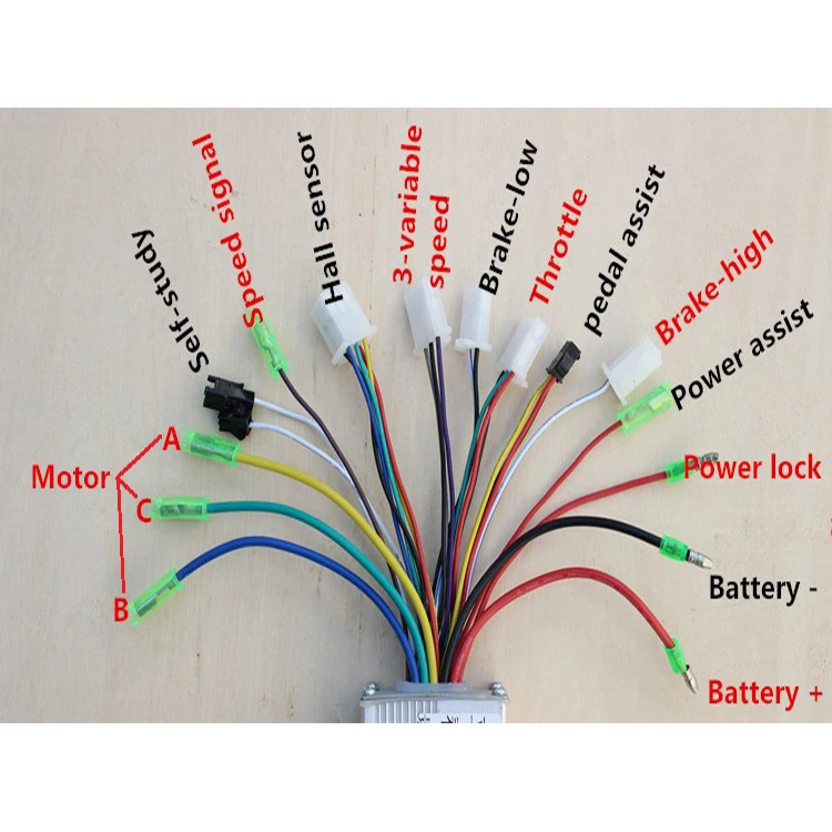 Electric motorcycle controller sine wave e bike controller