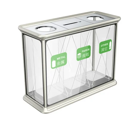 Aluminum Material Rubbish Bin/10 Gallon Garbage Can/Trash Recycling Bin