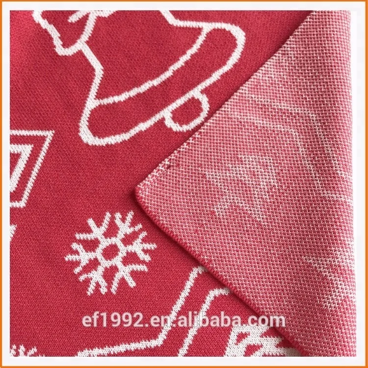 Christmas Knit Pattern Throw Blanket for Baby and Children