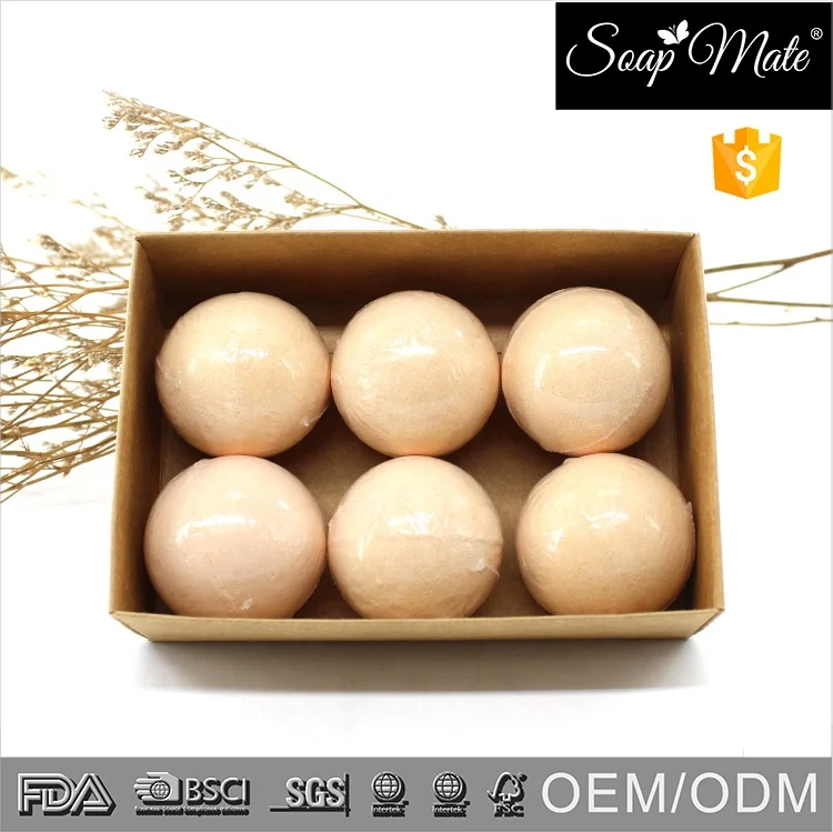 Hot sell OEM/ODM moisturizing 100% organic natural bath bombs for gift set