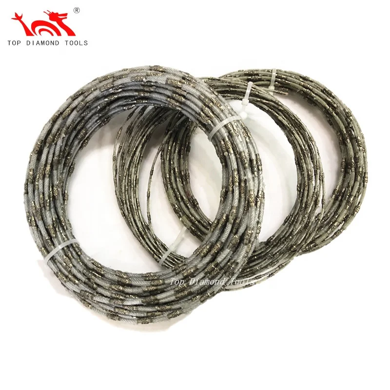 Diameter 8.8mm Diamond Wire Saw Rope For Granite Block Profiling Cutting