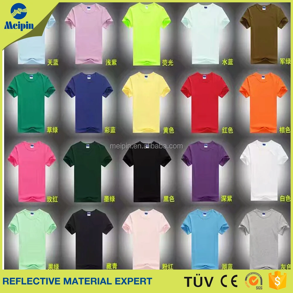 
Customized Heat Transfer reflective LOGO tshirt 