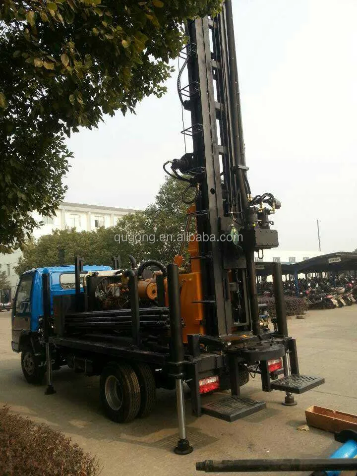 truck mounted portable borehole water well drilling rig machine
