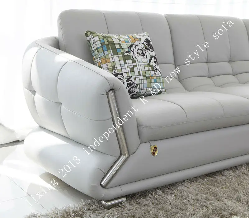 
Living room hotel use leather sofa set modern sectional furniture 2y552 