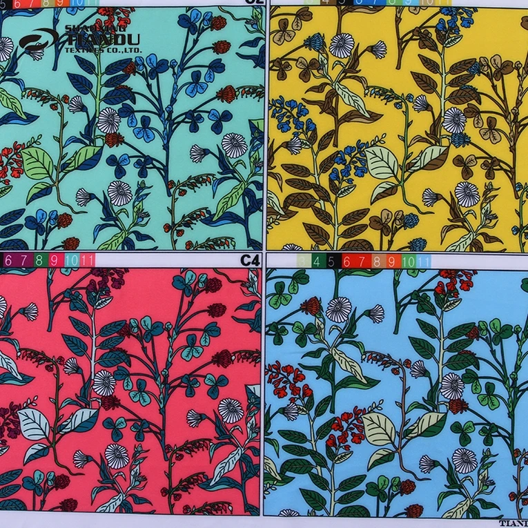 New products fashion woven dubai dress african print chiffon fabric floral printed