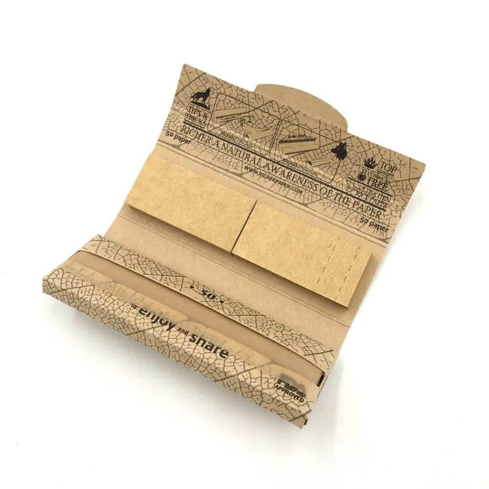 100% Arabic Gum organic unbleached hemp rolling weed paper