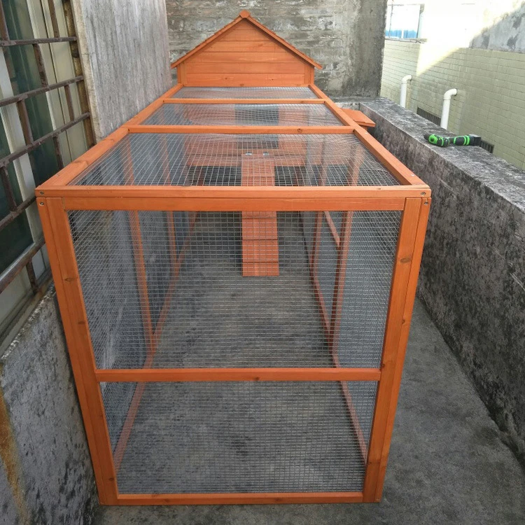 Wooden Large Hen Coop Cat House Pigeon cage With Outdoor Run