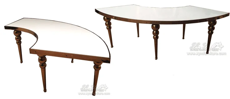 Wedding Dining Table Luxury Home Furniture Rose Gold MDF Top and Stainless Steel Modern Frame Extendable 5pcs More Than 5 Years