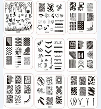 10PCS LOT Available DIY Polish Beauty Charm Nail Stamp Stamping Plates 3d Nail Art Templates Stencils