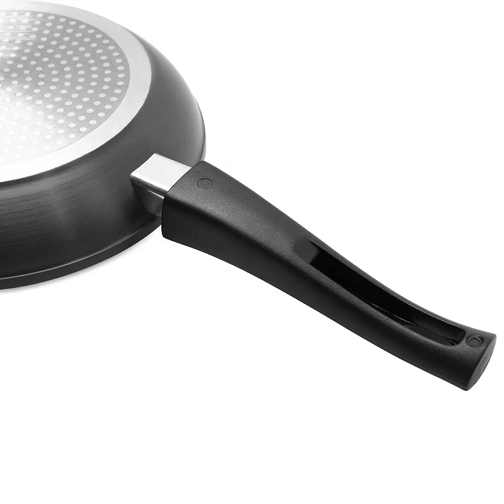 Aluminum forged fry pan with premium nonstick ceramic coating and detachable handle