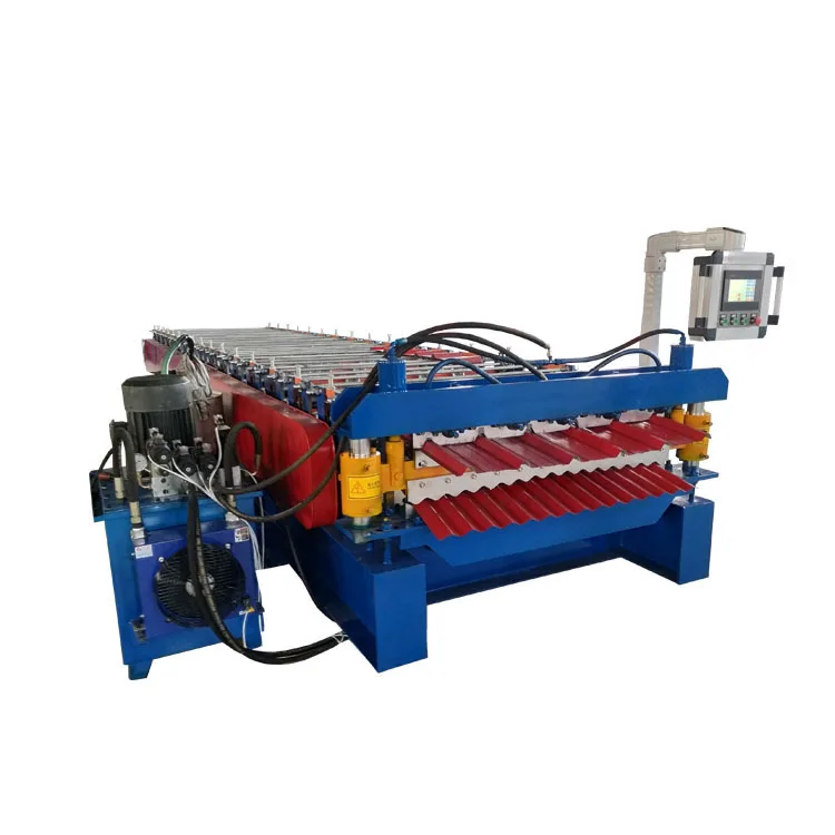 double layered trapezoid wall panel roll forming machine