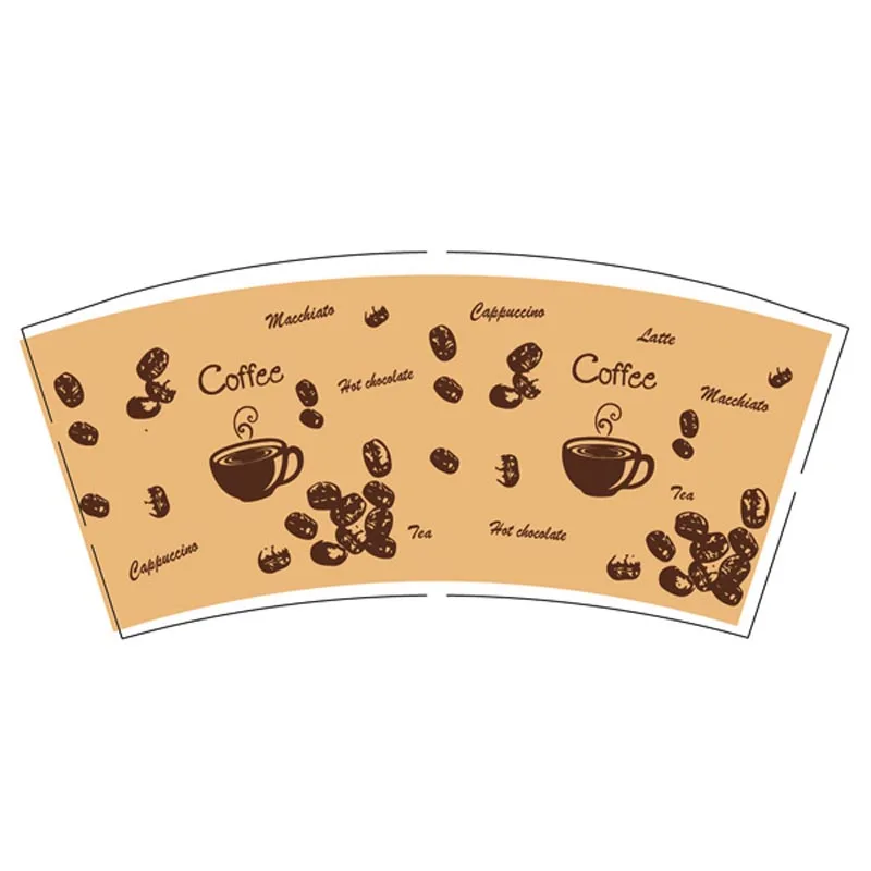 
ningbo paper cup fan 250 gsm single side pe coated Unique style paper cup fan for coffee hot drink 