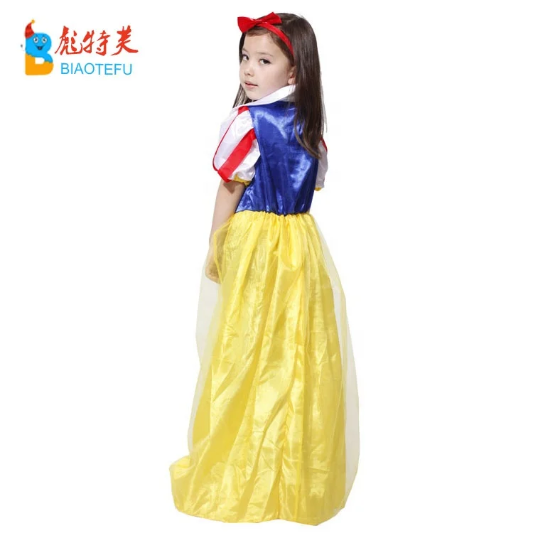 children carnival girl snow white princess cosplay fancy dress costumes party cosplay kids costumes in TV/MOVIES in stock