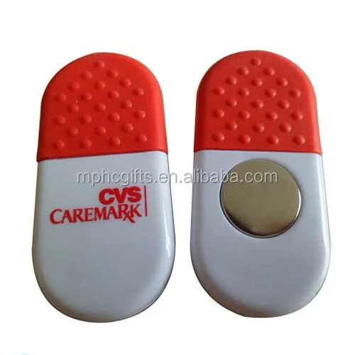 
Medicine Promotional Plastic Pill shaped Magnet Clip 